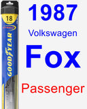 Passenger Wiper Blade for 1987 Volkswagen Fox - Hybrid