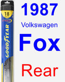 Rear Wiper Blade for 1987 Volkswagen Fox - Hybrid