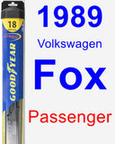 Passenger Wiper Blade for 1989 Volkswagen Fox - Hybrid