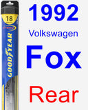 Rear Wiper Blade for 1992 Volkswagen Fox - Hybrid