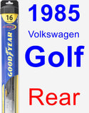 Rear Wiper Blade for 1985 Volkswagen Golf - Hybrid