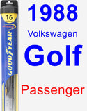 Passenger Wiper Blade for 1988 Volkswagen Golf - Hybrid