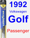 Passenger Wiper Blade for 1992 Volkswagen Golf - Hybrid