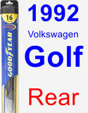 Rear Wiper Blade for 1992 Volkswagen Golf - Hybrid