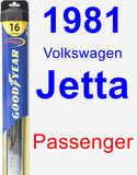 Passenger Wiper Blade for 1981 Volkswagen Jetta - Hybrid