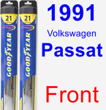 Front Wiper Blade Pack for 1991 Volkswagen Passat - Hybrid