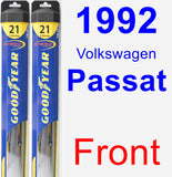 Front Wiper Blade Pack for 1992 Volkswagen Passat - Hybrid