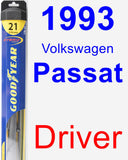 Driver Wiper Blade for 1993 Volkswagen Passat - Hybrid