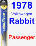 Passenger Wiper Blade for 1978 Volkswagen Rabbit - Hybrid