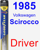 Driver Wiper Blade for 1985 Volkswagen Scirocco - Hybrid