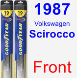 Front Wiper Blade Pack for 1987 Volkswagen Scirocco - Hybrid