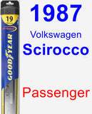 Passenger Wiper Blade for 1987 Volkswagen Scirocco - Hybrid