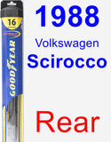 Rear Wiper Blade for 1988 Volkswagen Scirocco - Hybrid