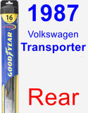 Rear Wiper Blade for 1987 Volkswagen Transporter - Hybrid