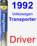 Driver Wiper Blade for 1992 Volkswagen Transporter - Hybrid