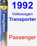 Passenger Wiper Blade for 1992 Volkswagen Transporter - Hybrid