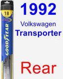 Rear Wiper Blade for 1992 Volkswagen Transporter - Hybrid