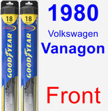 Front Wiper Blade Pack for 1980 Volkswagen Vanagon - Hybrid