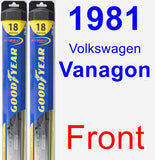 Front Wiper Blade Pack for 1981 Volkswagen Vanagon - Hybrid