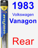 Rear Wiper Blade for 1983 Volkswagen Vanagon - Hybrid