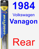 Rear Wiper Blade for 1984 Volkswagen Vanagon - Hybrid