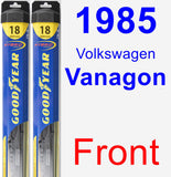 Front Wiper Blade Pack for 1985 Volkswagen Vanagon - Hybrid