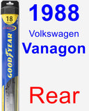 Rear Wiper Blade for 1988 Volkswagen Vanagon - Hybrid