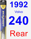 Rear Wiper Blade for 1992 Volvo 240 - Hybrid