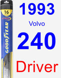 Driver Wiper Blade for 1993 Volvo 240 - Hybrid