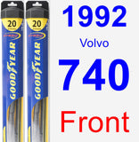 Front Wiper Blade Pack for 1992 Volvo 740 - Hybrid