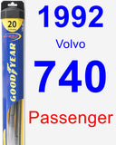 Passenger Wiper Blade for 1992 Volvo 740 - Hybrid