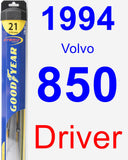 Driver Wiper Blade for 1994 Volvo 850 - Hybrid