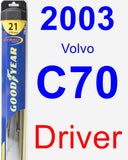 Driver Wiper Blade for 2003 Volvo C70 - Hybrid