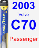 Passenger Wiper Blade for 2003 Volvo C70 - Hybrid