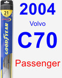 Passenger Wiper Blade for 2004 Volvo C70 - Hybrid