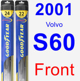 Front Wiper Blade Pack for 2001 Volvo S60 - Hybrid