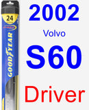 Driver Wiper Blade for 2002 Volvo S60 - Hybrid