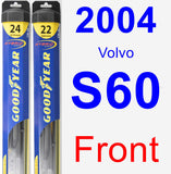 Front Wiper Blade Pack for 2004 Volvo S60 - Hybrid