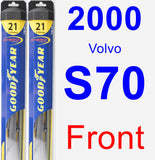 Front Wiper Blade Pack for 2000 Volvo S70 - Hybrid