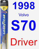 Driver Wiper Blade for 1998 Volvo S70 - Hybrid