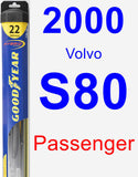 Passenger Wiper Blade for 2000 Volvo S80 - Hybrid