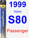 Passenger Wiper Blade for 1999 Volvo S80 - Hybrid