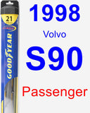 Passenger Wiper Blade for 1998 Volvo S90 - Hybrid