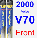 Front Wiper Blade Pack for 2000 Volvo V70 - Hybrid