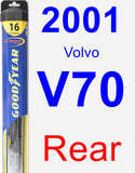 Rear Wiper Blade for 2001 Volvo V70 - Hybrid