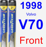 Front Wiper Blade Pack for 1998 Volvo V70 - Hybrid