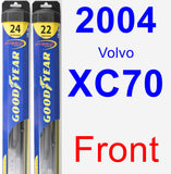 Front Wiper Blade Pack for 2004 Volvo XC70 - Hybrid