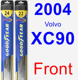 Front Wiper Blade Pack for 2004 Volvo XC90 - Hybrid