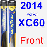 Front Wiper Blade Pack for 2014 Volvo XC60 - Hybrid